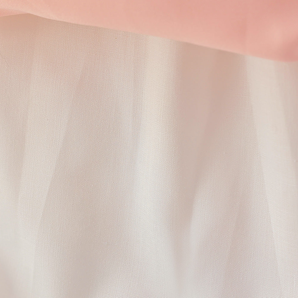 Light Pink Floral A-Line Maxi Dress for Girls - Party & Flower Girl Gown