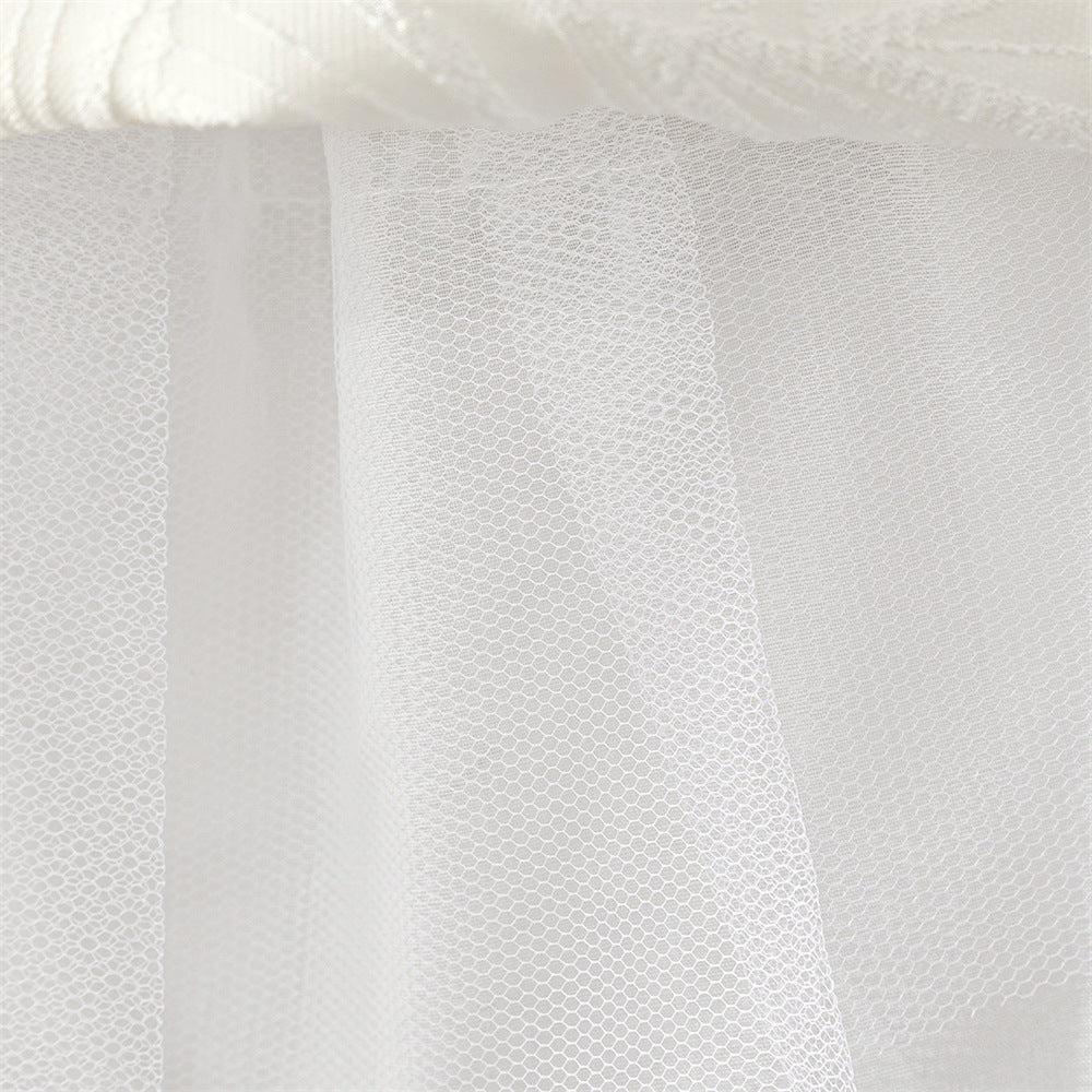 Frocklet Girls' White A-Line Puff Sleeve Princess Dress for Parties & Weddings 8