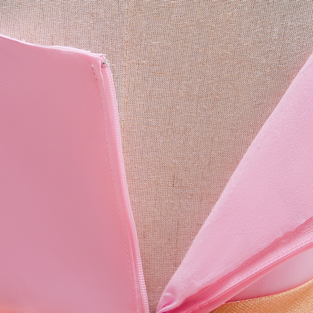 Cute Puffy Ball Gown Dress for Girls - Tea Length Satin Party Dress with Bowknot & Ruffles