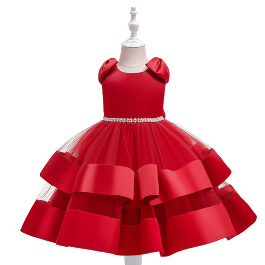 Puffy Princess Tulle Ball Gown Dress for Girls | Party & Flower Girl Outfit