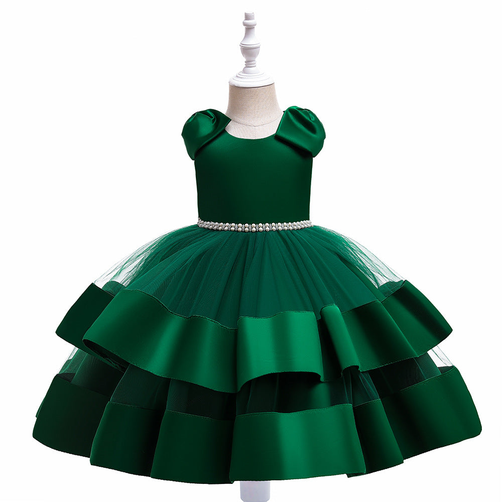 Puffy Princess Tulle Ball Gown Dress for Girls | Party & Flower Girl Outfit