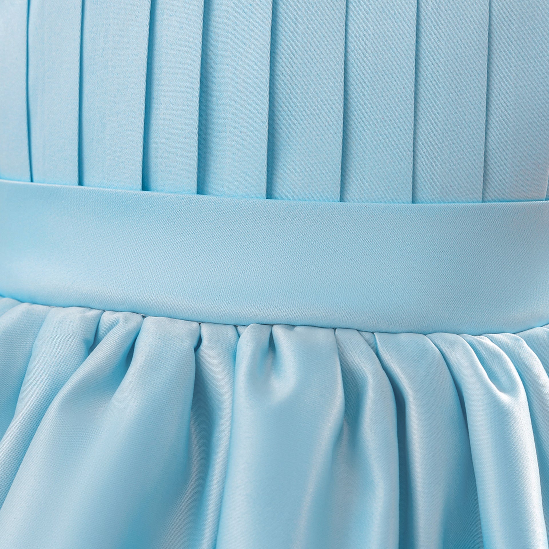 Adorable High-Low Satin Ball Gown for Girls with Lace & Bow – Party, Wedding, Festival Dress