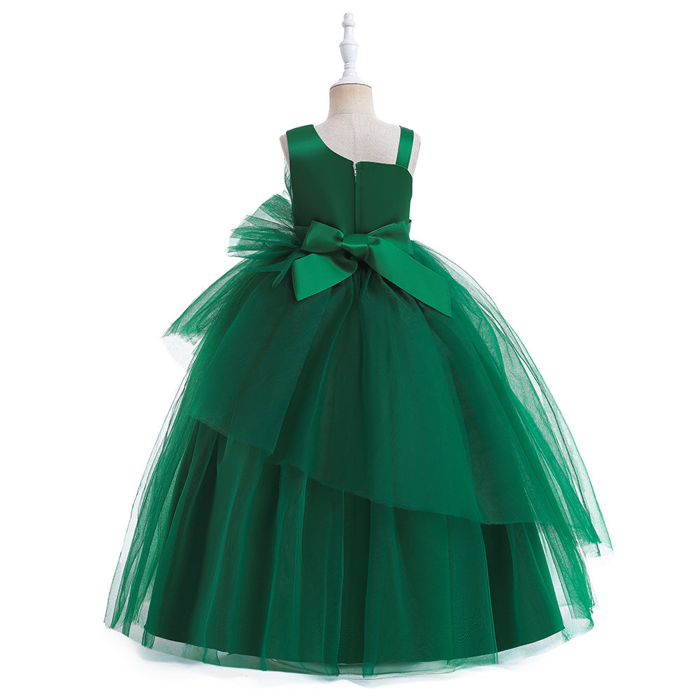 Tiered Tulle Off-Shoulder Maxi Dress for Girls – Party, Wedding & Formal Wear