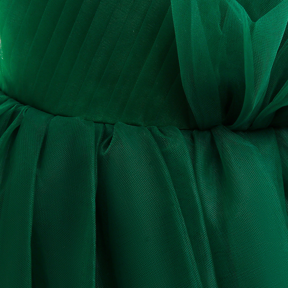 Tiered Tulle Off-Shoulder Maxi Dress for Girls – Party, Wedding & Formal Wear