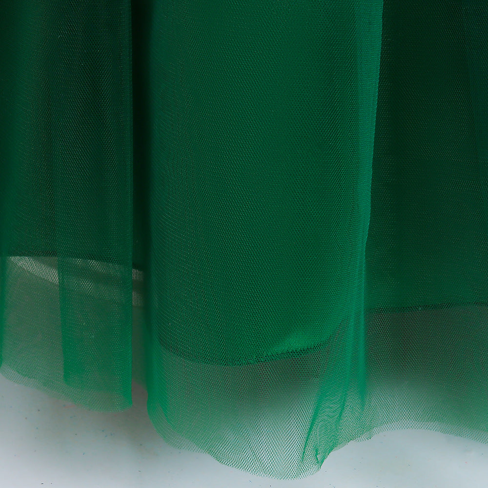 Tiered Tulle Off-Shoulder Maxi Dress for Girls – Party, Wedding & Formal Wear