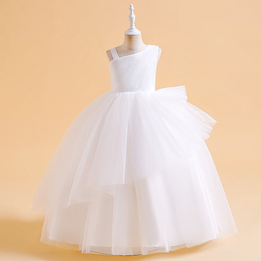 Tiered Tulle Off-Shoulder Maxi Dress for Girls – Party, Wedding & Formal Wear