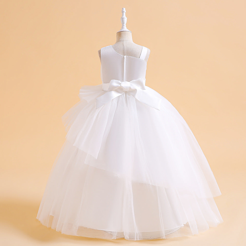 Tiered Tulle Off-Shoulder Maxi Dress for Girls – Party, Wedding & Formal Wear