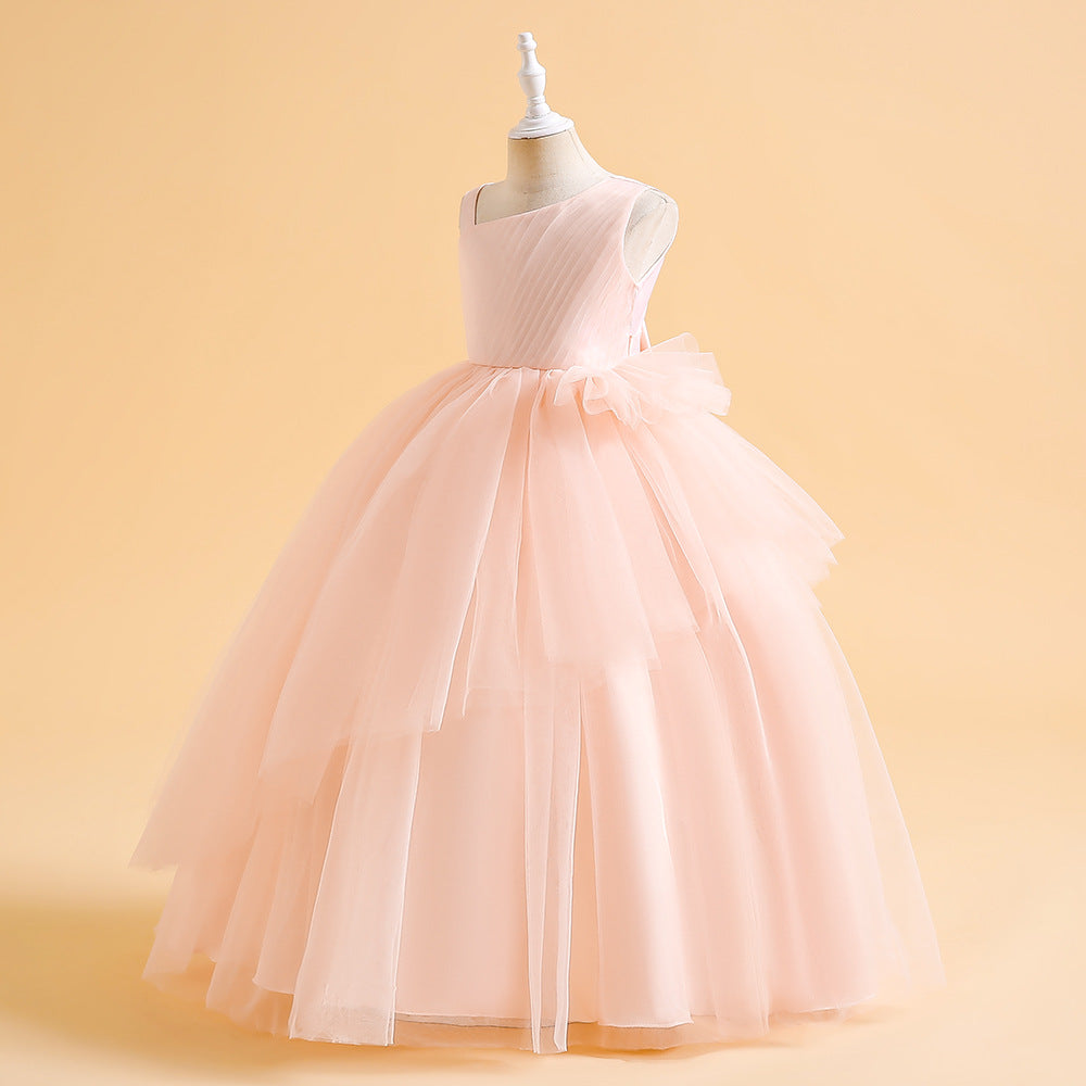 Tiered Tulle Off-Shoulder Maxi Dress for Girls – Party, Wedding & Formal Wear