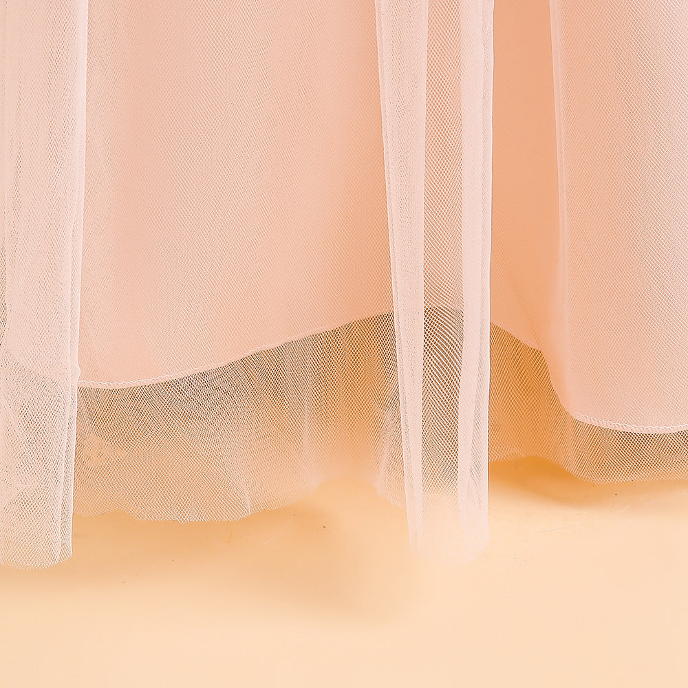 Tiered Tulle Off-Shoulder Maxi Dress for Girls – Party, Wedding & Formal Wear
