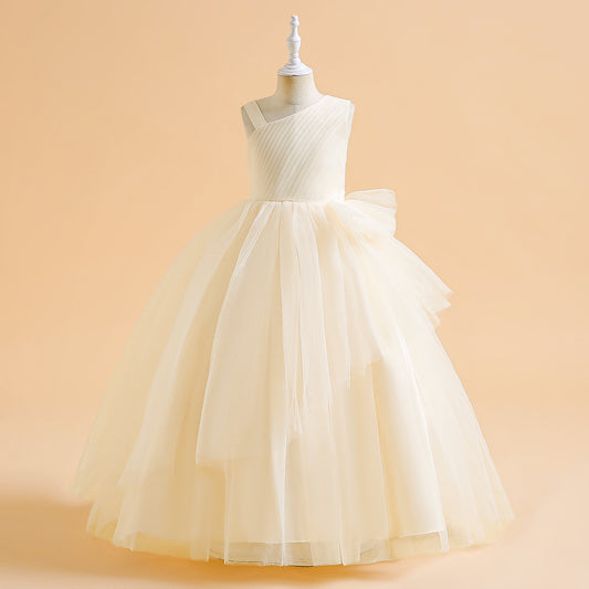 Tiered Tulle Off-Shoulder Maxi Dress for Girls – Party, Wedding & Formal Wear