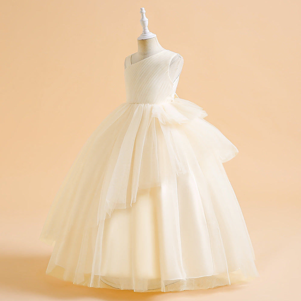 Tiered Tulle Off-Shoulder Maxi Dress for Girls – Party, Wedding & Formal Wear