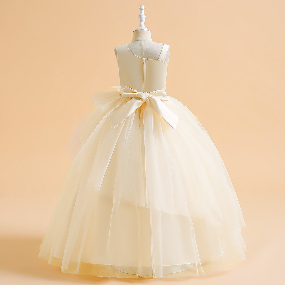 Tiered Tulle Off-Shoulder Maxi Dress for Girls – Party, Wedding & Formal Wear