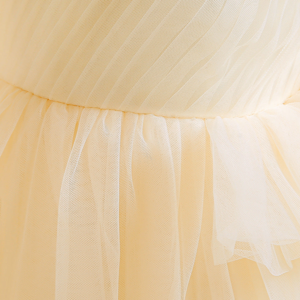 Tiered Tulle Off-Shoulder Maxi Dress for Girls – Party, Wedding & Formal Wear