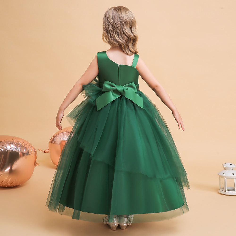 Tiered Tulle Off-Shoulder Maxi Dress for Girls – Party, Wedding & Formal Wear