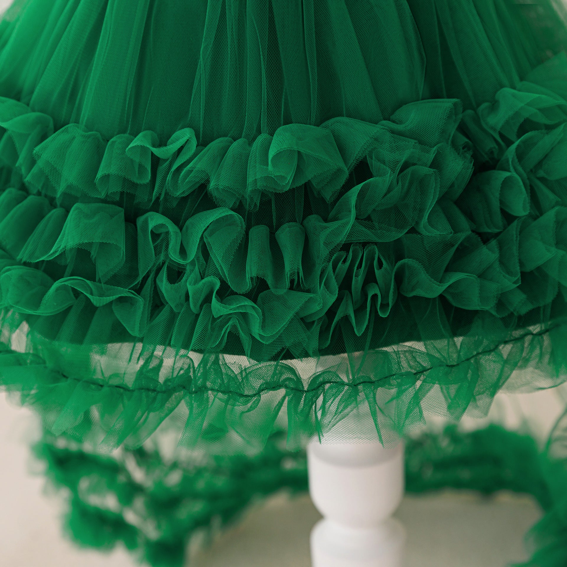 Cute Halter Neck Puffy Tulle High-Low Princess Dress for Kids