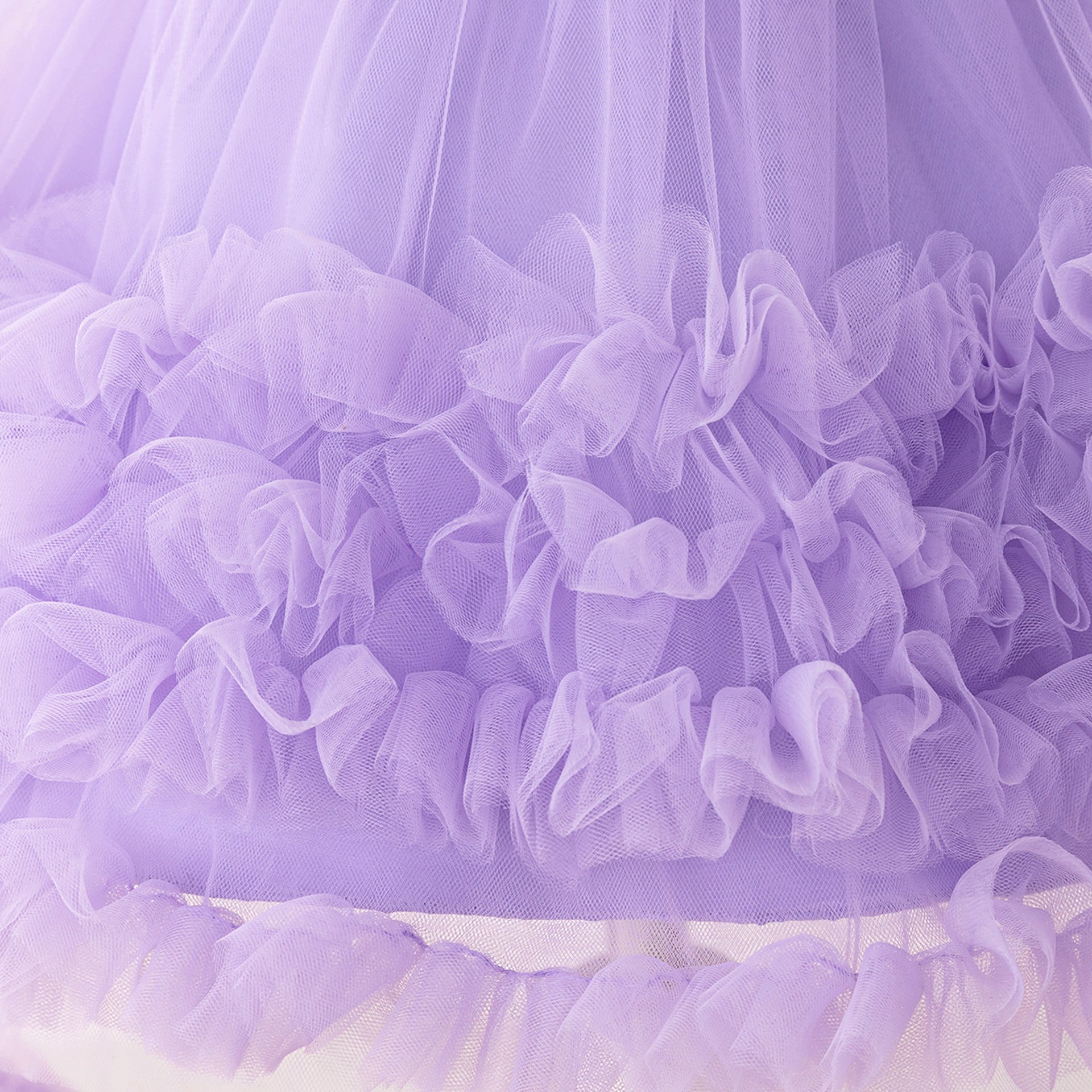 Cute Halter Neck Puffy Tulle High-Low Princess Dress for Kids