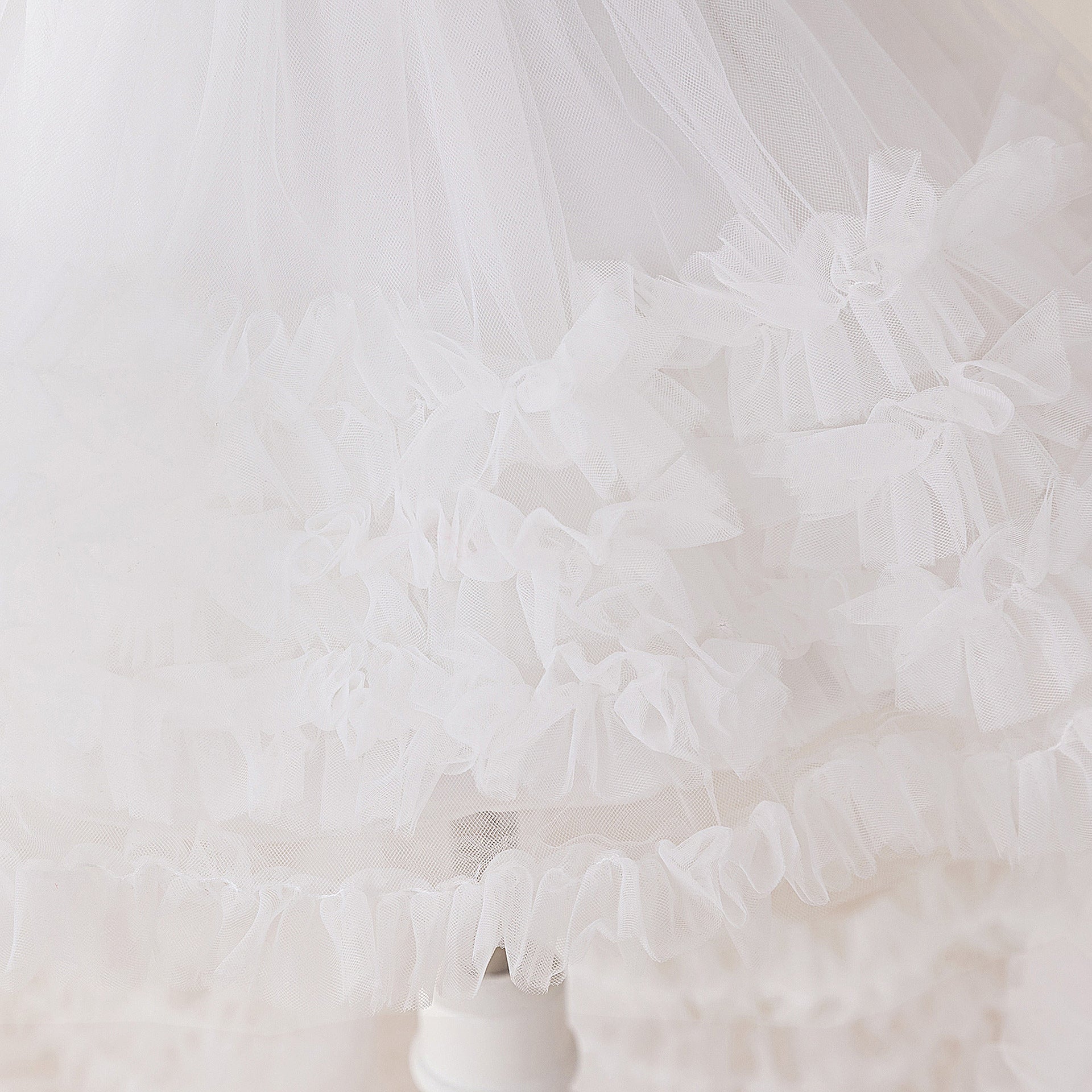 Cute Halter Neck Puffy Tulle High-Low Princess Dress for Kids