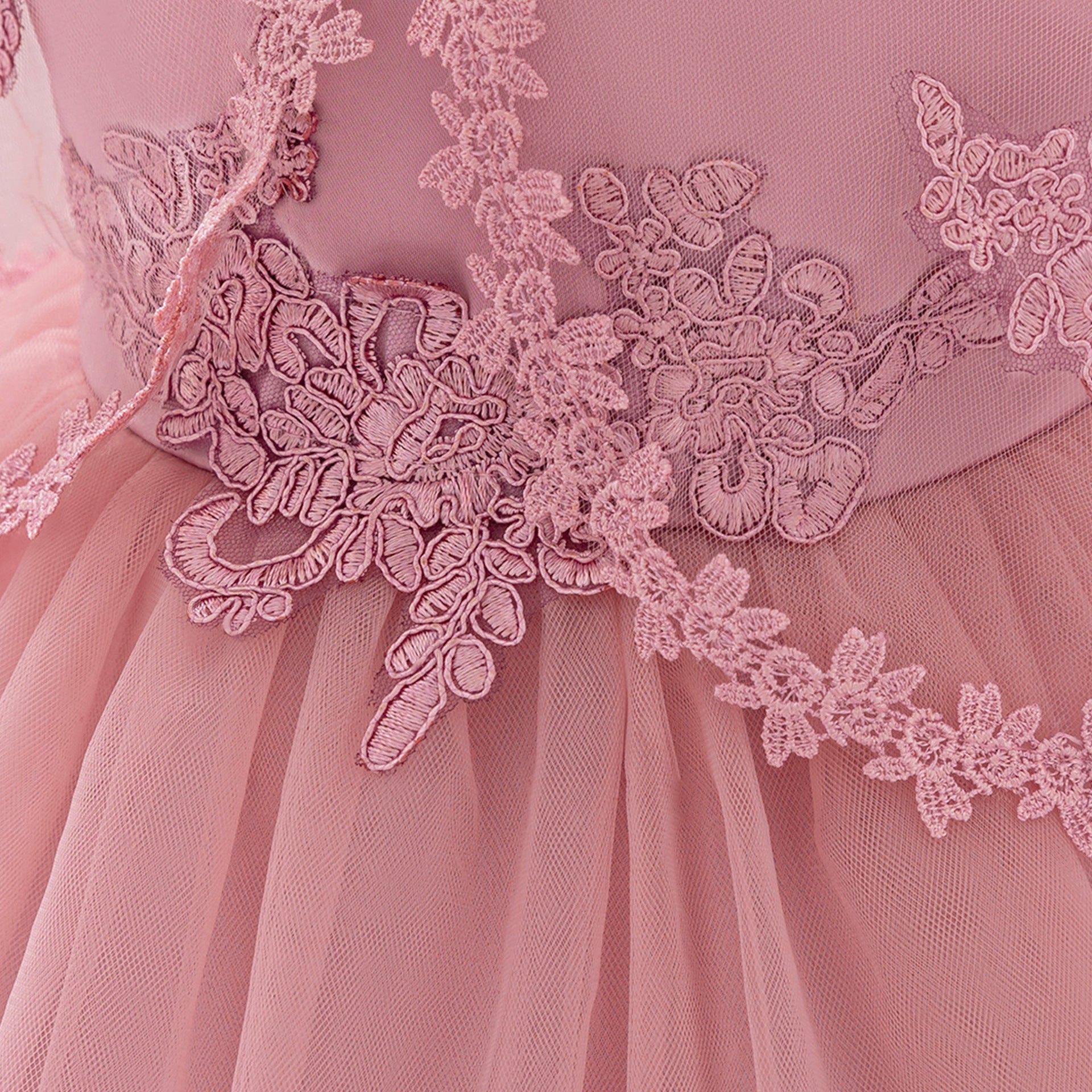 Cute Infant Tulle A-Line Lace Dress for Parties & Celebrations