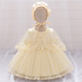 Infant Tulle & Satin A-Line Party Dress with Lace