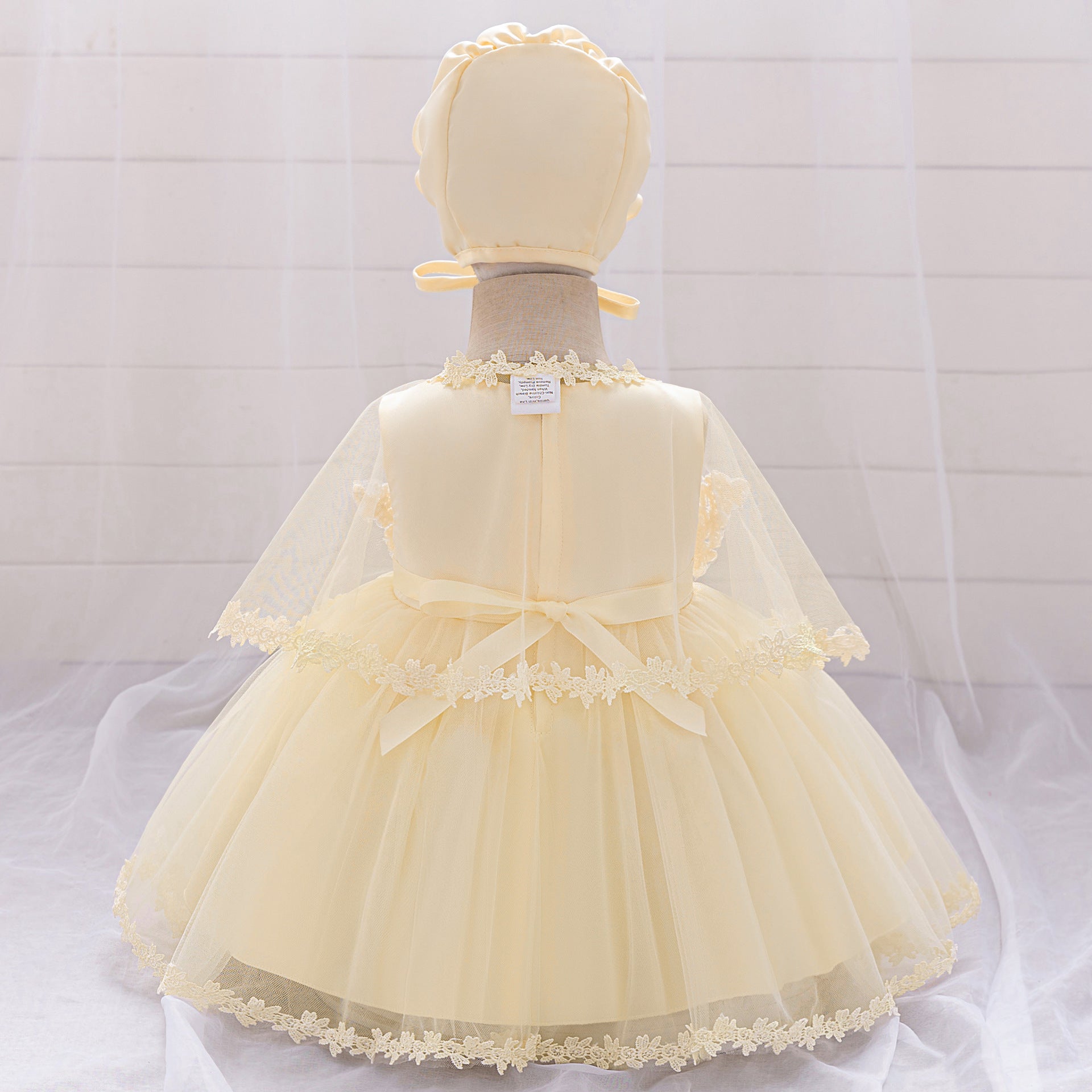 Cute Infant Tulle A-Line Lace Dress for Parties & Celebrations