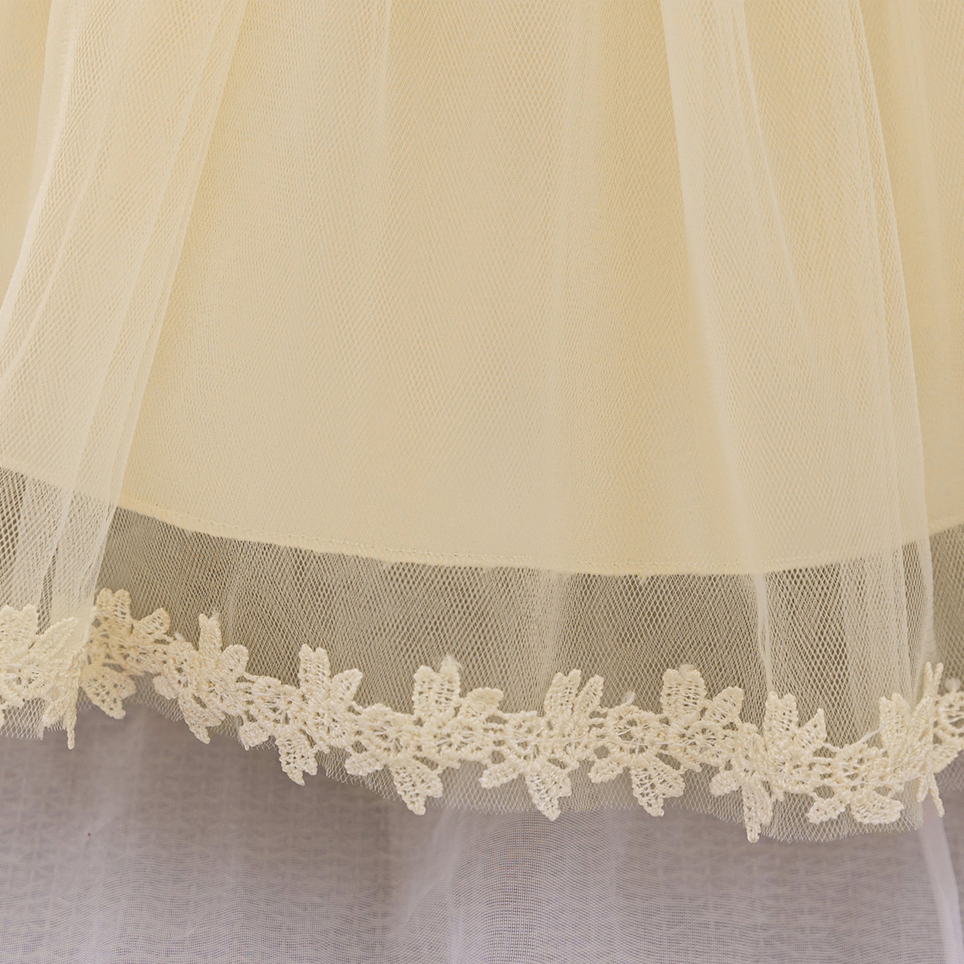 Cute Infant Tulle A-Line Lace Dress for Parties & Celebrations