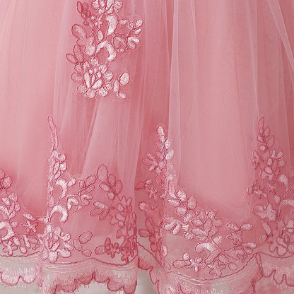 Frocklet Cute Pink Puffy Princess Ball Gown Dress for Girls | High-Low Party Dress Ages 3-10 7
