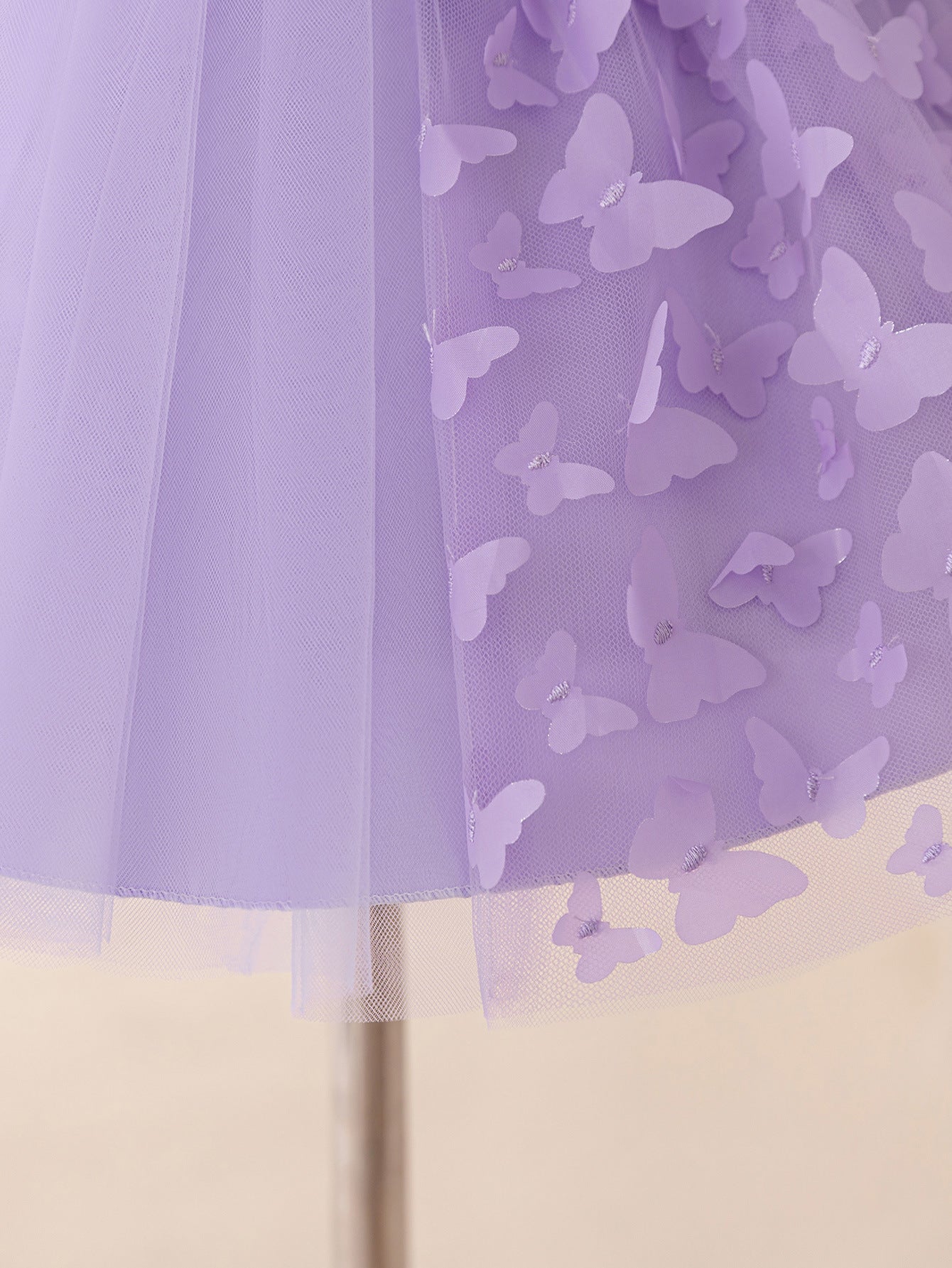 Frocklet Lavender Puffy Butterfly Tulle Dress for Babies and Toddlers | Tea Length Ball Gown 7