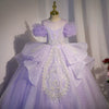 Lavender Mesh Sequin A-Line Maxi Dress for Girls