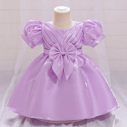 Lavender Puffy Ball Gown Dress for Girls | Cute Organza Flower Girl Dress