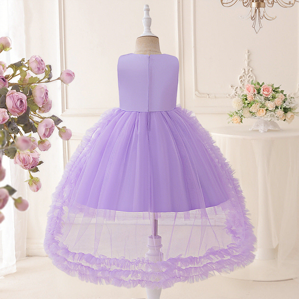 Frocklet Lavender Puffy High-Low Princess Dress for Girls | Party & Wedding Outfits 3