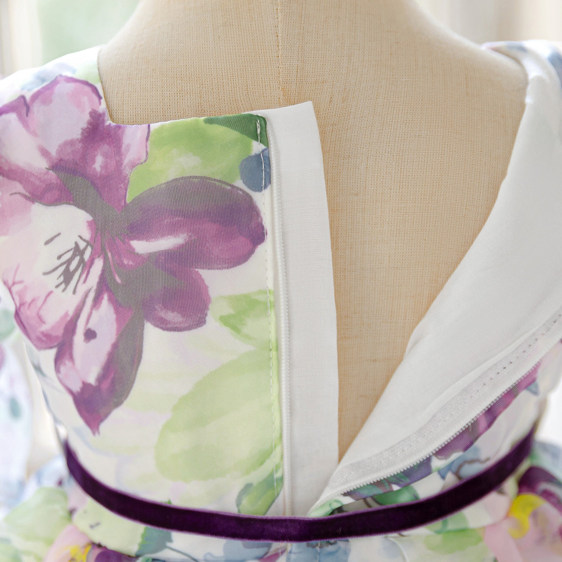 Frocklet Lavender Princess Puffy Dress – Floral Print Ball Gown for Kids | Tea Length Party & Wedding Dress 5