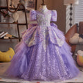 Lavender Sequin Embroidered Princess Dress for Girls