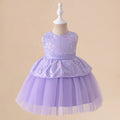 Lavender Sequin Tulle Tiered Party Dress for Baby & Toddler Girls