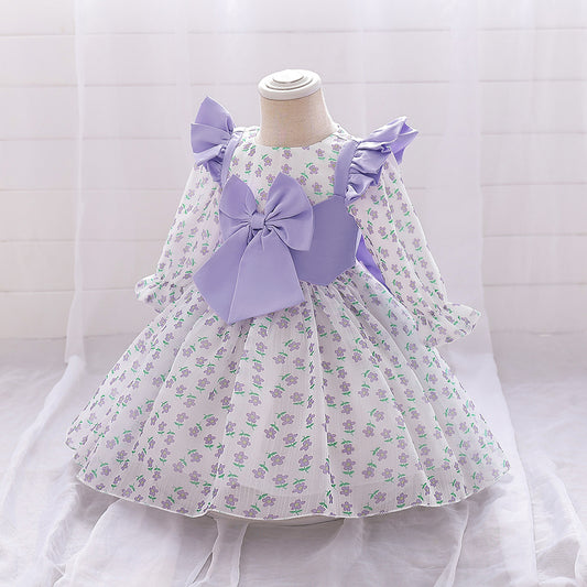 Lavender Princess Tulle Dress for Baby Girls – Party & Wedding Outfit, 9-24 Months