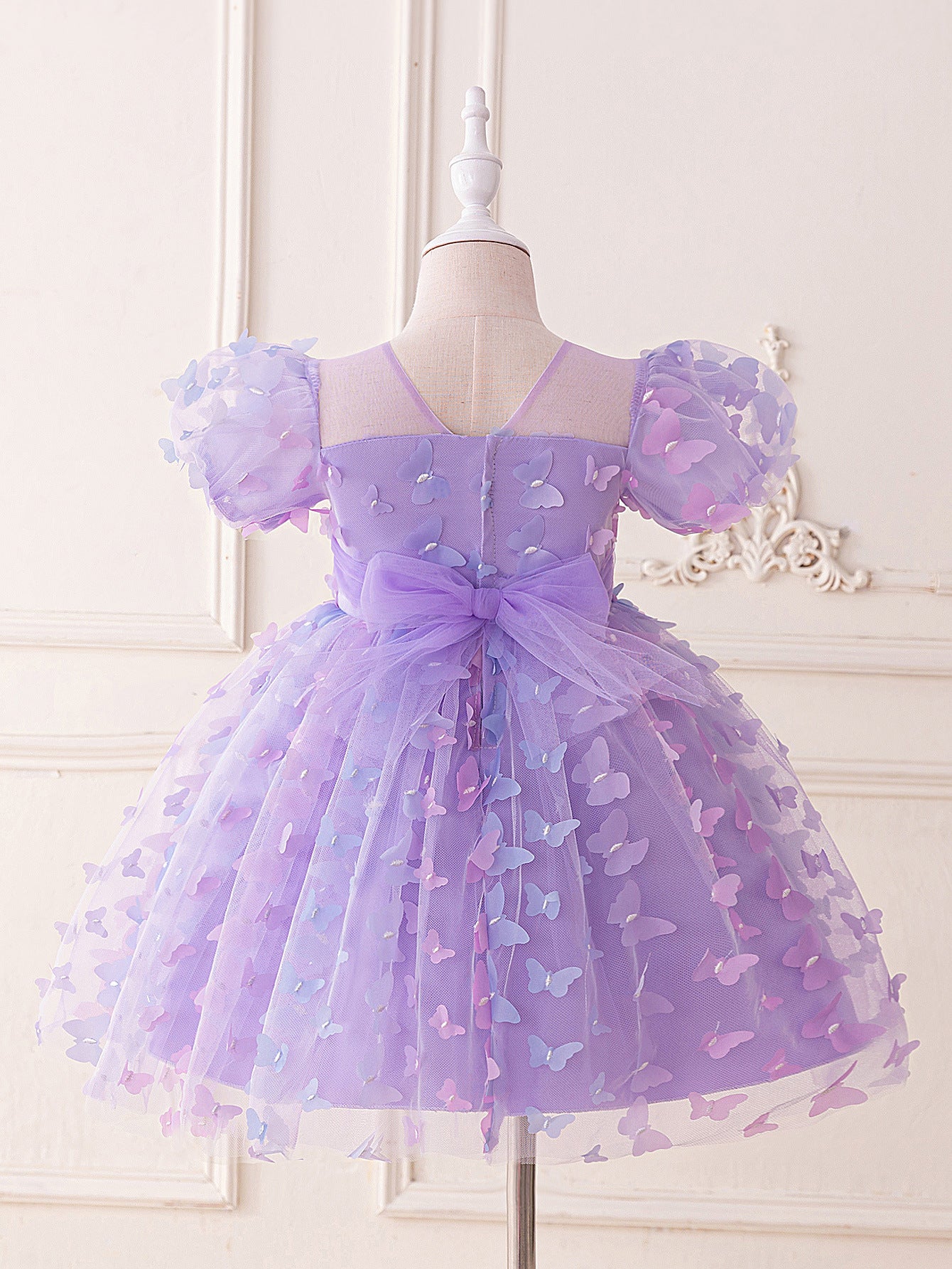 Frocklet Lavender Puffy Tulle Princess Ball Gown Dress for Girls | Party, Wedding, Festival 3