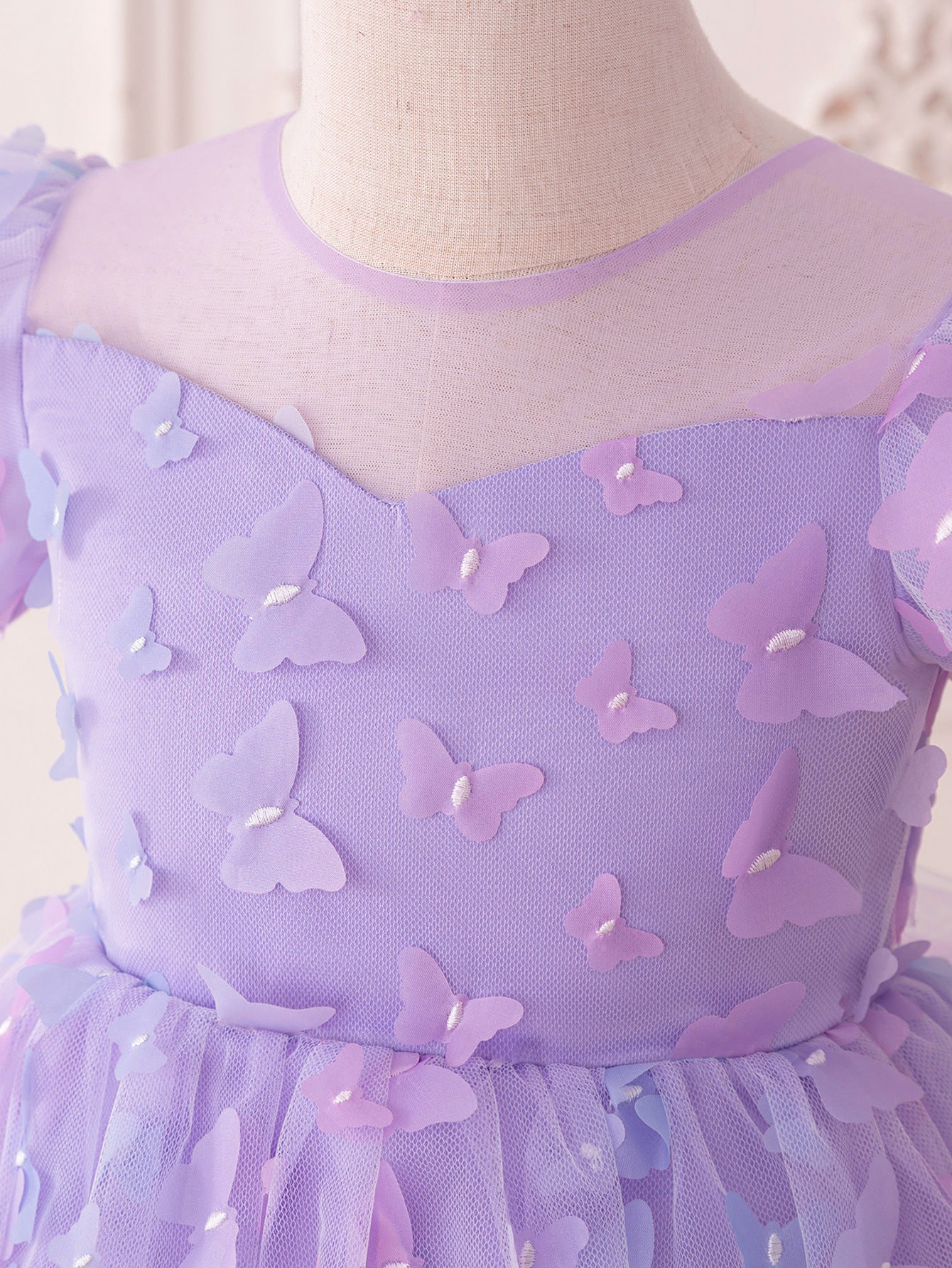 Frocklet Lavender Puffy Tulle Princess Ball Gown Dress for Girls | Party, Wedding, Festival 5