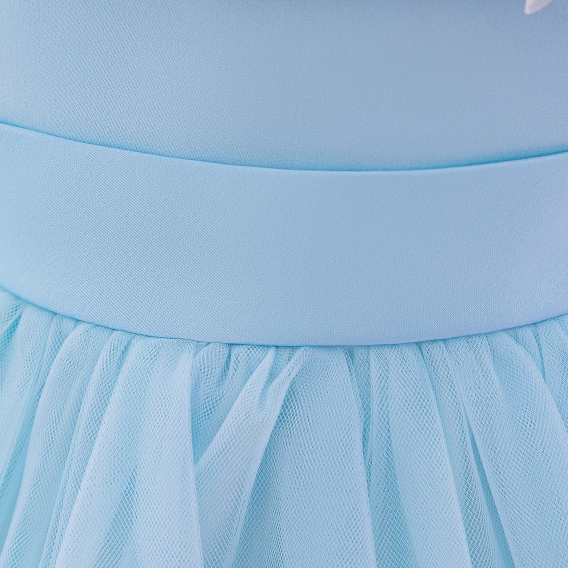 Light Blue Puffy Off-Shoulder Princess Dress for Babies & Toddlers | Ball Gown for Parties & Weddings