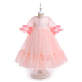 Light Pink A-Line Sequin Tulle Party Dress for Girls