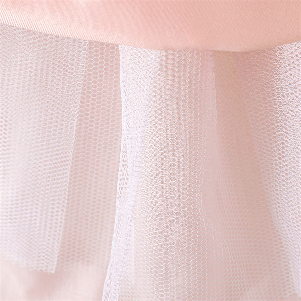Light Pink Princess A-Line Tulle Dress for Girls, Ages 3-8, Sequins & Ruffles | Party & Flower Girl Outfit