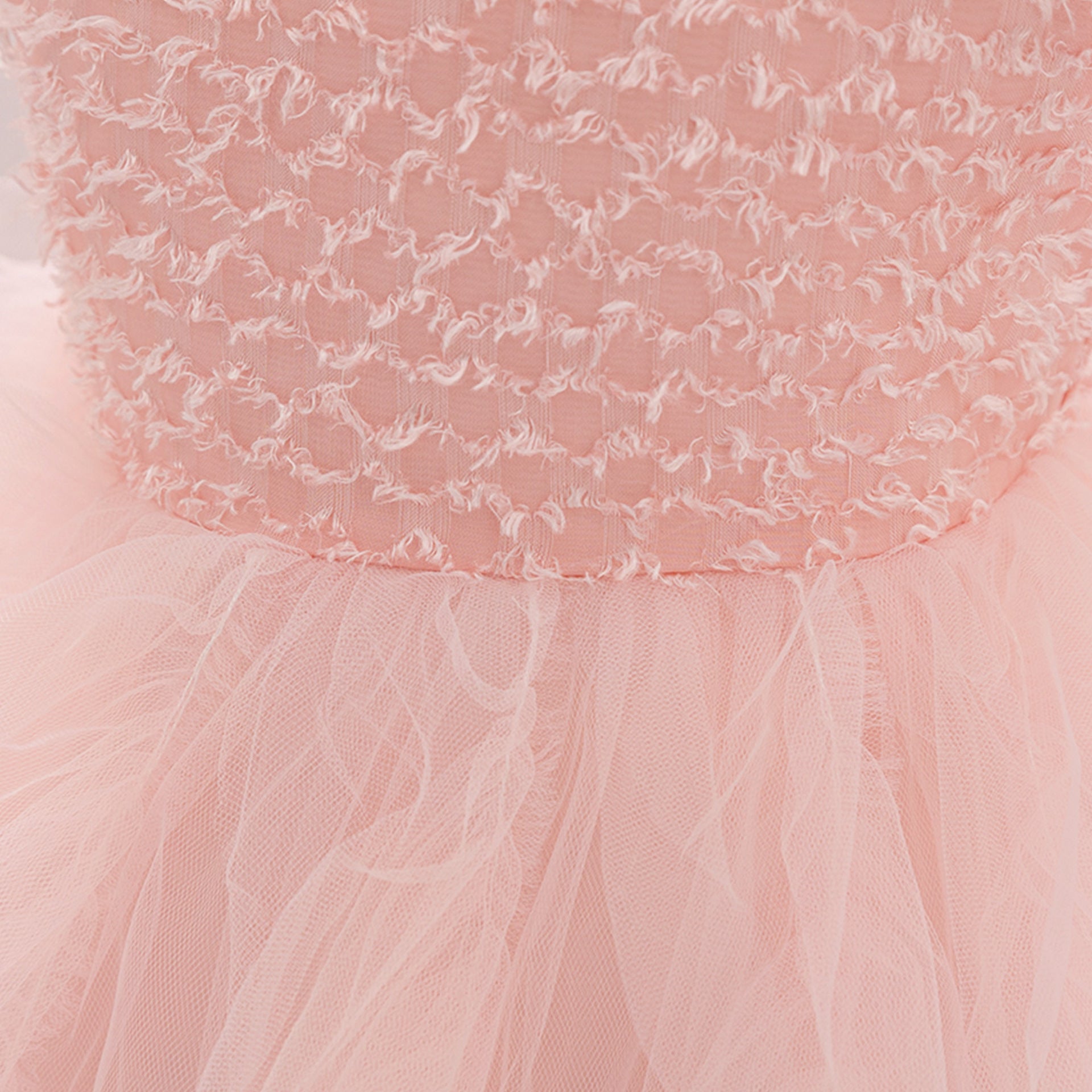 Light Pink Puffy Tulle Ball Gown Dress for Girls – Princess Party & Flower Girl Dress