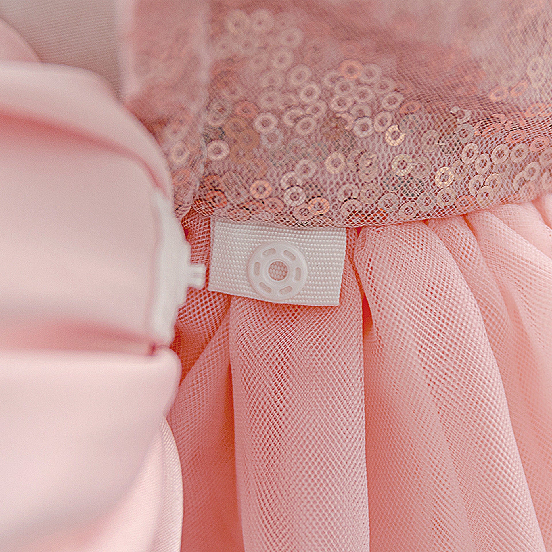 Light Pink Sparkly Off-Shoulder Princess Dress for Girls – Party & Flower Girl Gown