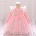 Light Pink Tulle Embroidered A-line Toddler Dress