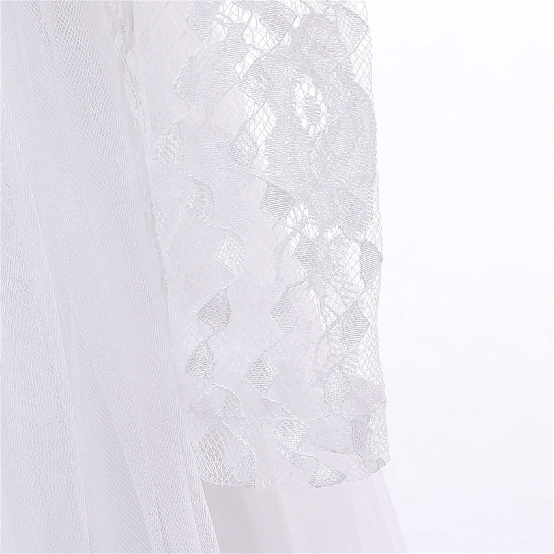 Long Sleeve Tulle & Lace Princess Maxi Dress for Girls (4-13Y) – Flower Girl & Party Gown