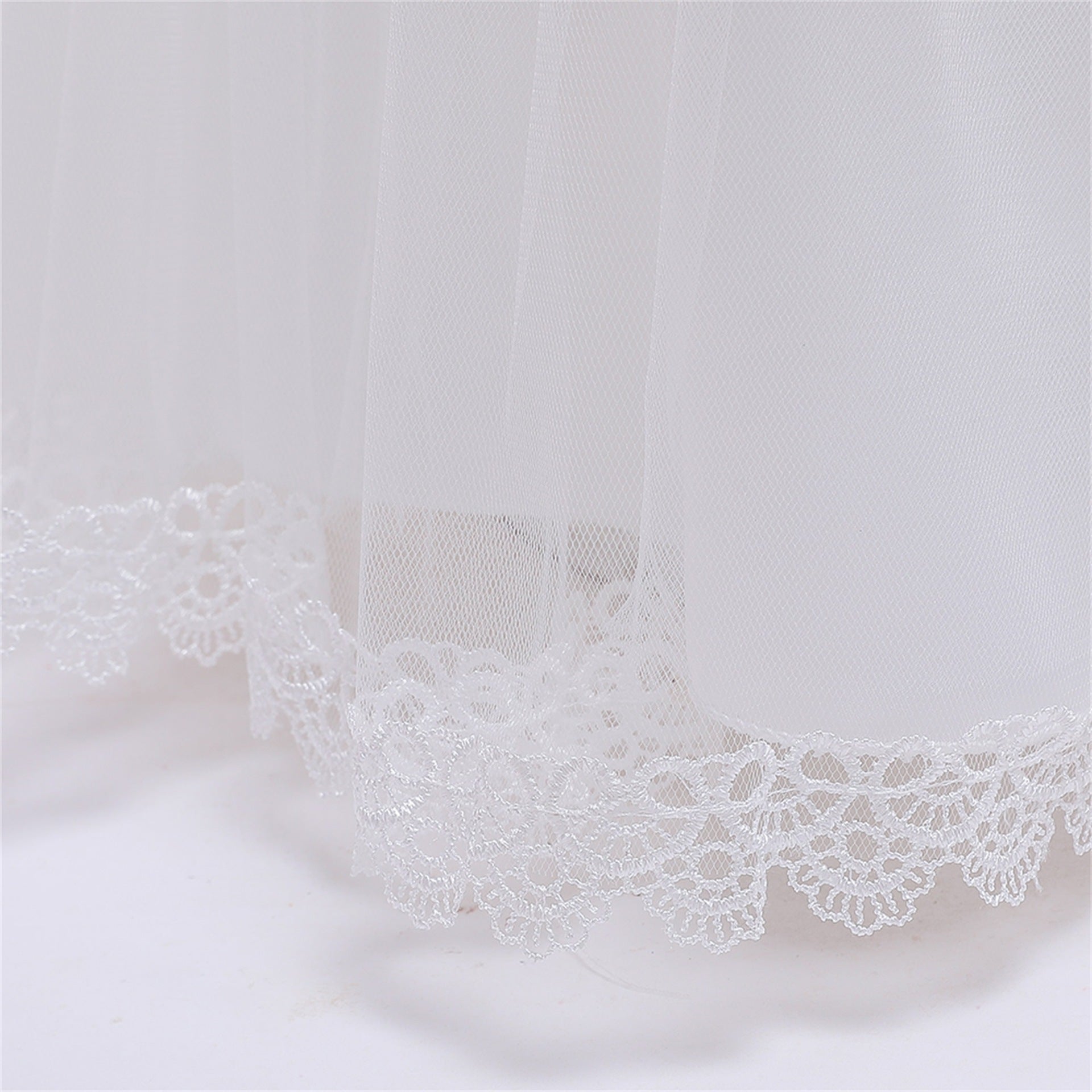 Long Sleeve Tulle & Lace Princess Maxi Dress for Girls (4-13Y) – Flower Girl & Party Gown