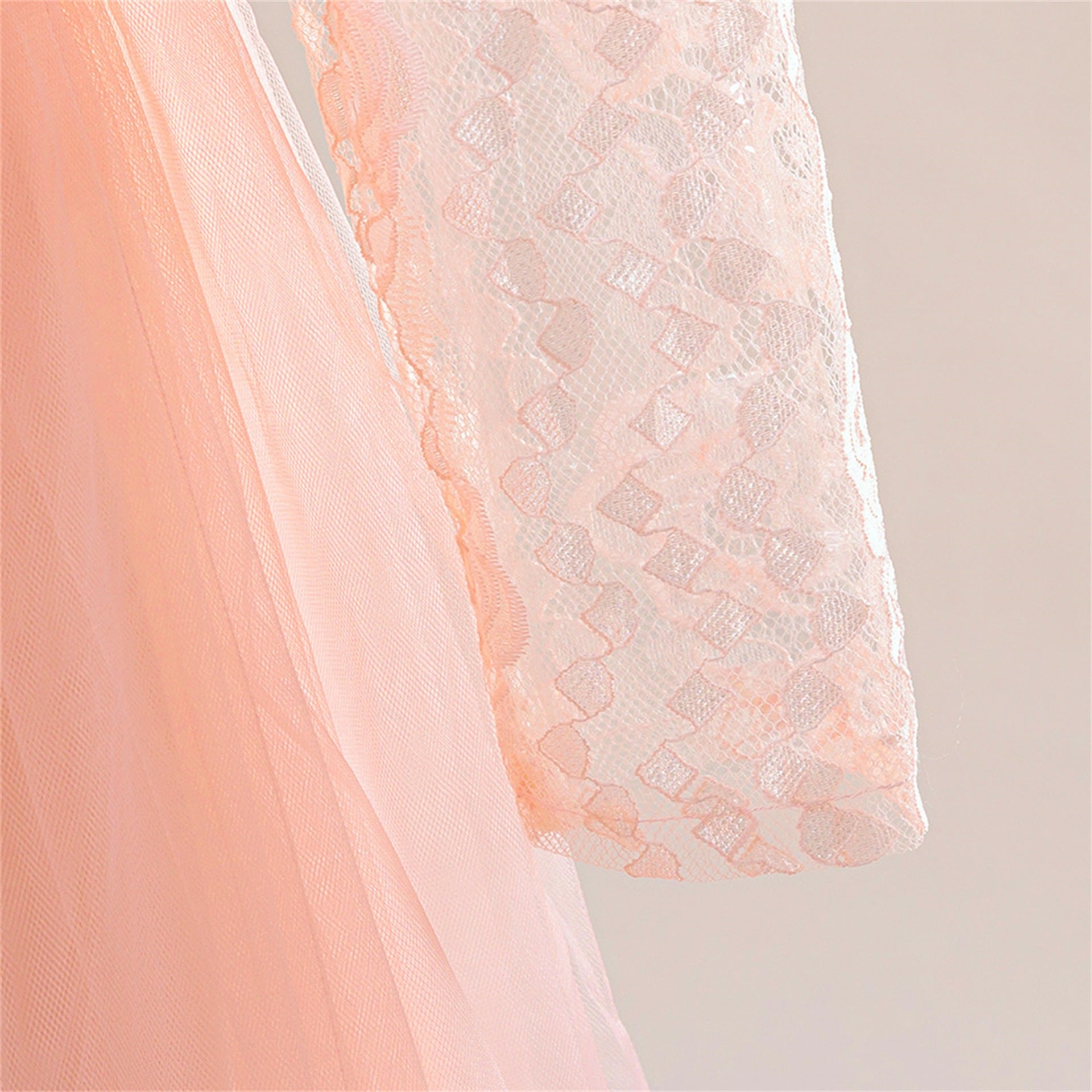 Long Sleeve Tulle & Lace Princess Maxi Dress for Girls (4-13Y) – Flower Girl & Party Gown