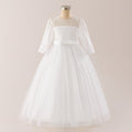 Long Sleeve Lace Mesh Princess Dress for Girls
