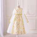 Long Sleeve Sequin Tulle Princess Dress for Girls