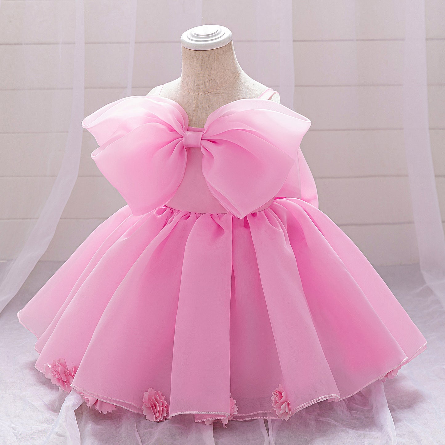 Cute Off Shoulder Mesh Princess Dress for Girls | Flower Girl & Party Dress