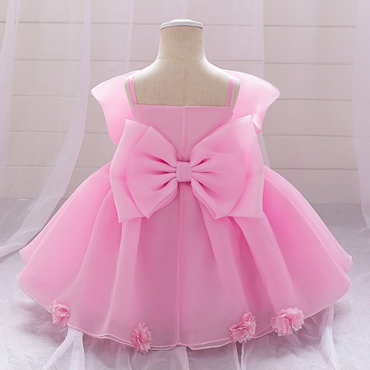 Cute Off Shoulder Mesh Princess Dress for Girls | Flower Girl & Party Dress