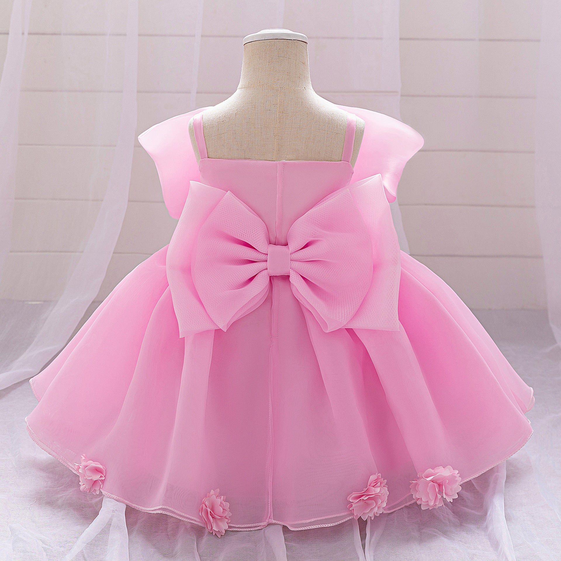 Cute Off Shoulder Mesh Princess Dress for Girls | Flower Girl & Party Dress